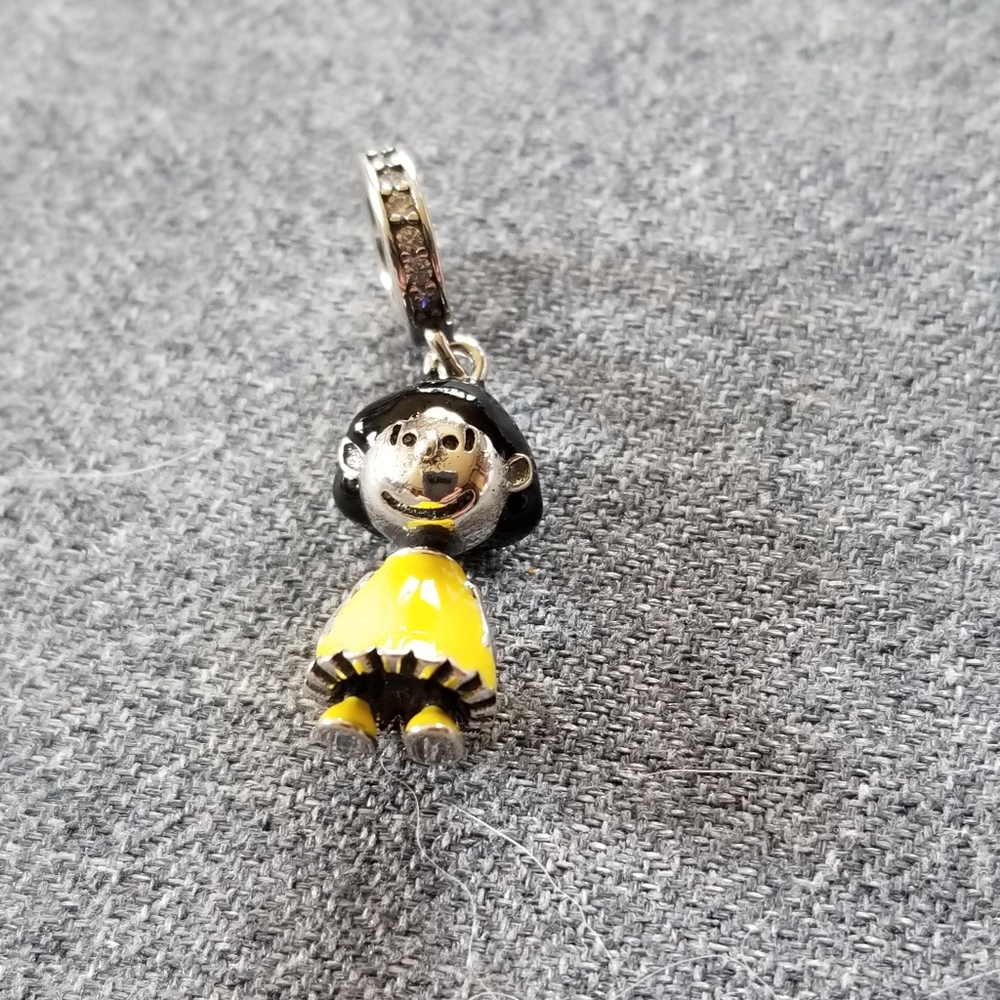 Genuine 925 Sterling Silver Fashion Charm PEANUTS